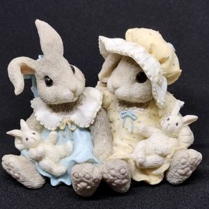 1995 Enesco My Blushing Bunnies "I'm Blessed To Have A Friend Like You" Figurine